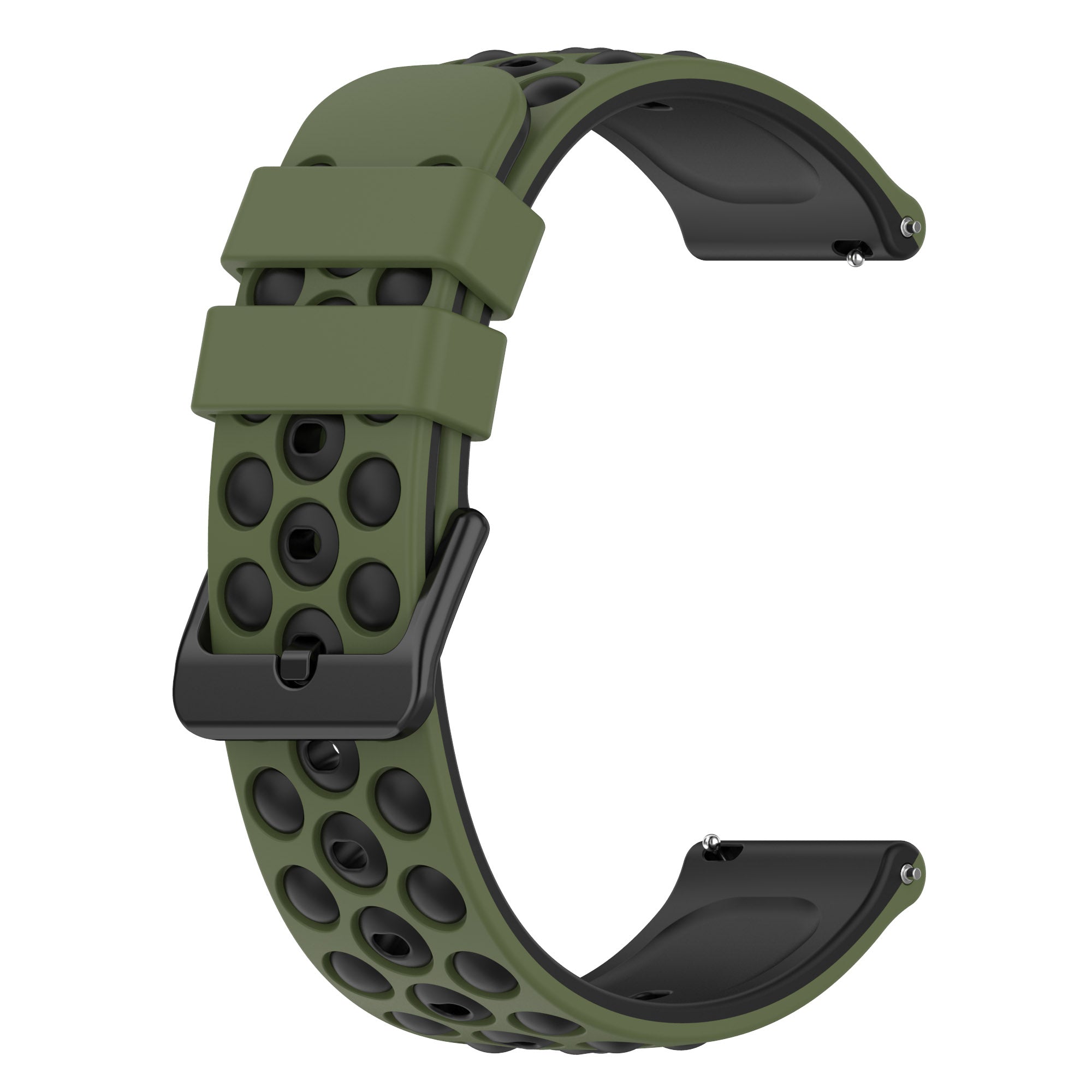 For Garmin Venu 2 Plus Venu Sq 2 Universal 20mm Soft Silicone Watch Band Big Hole Design Double Color Watch Strap For Garmin Venu 2 Plus Venu Sq 2 Universal 20mm Soft Silicone Watch Band Big Hole Design Double Color Watch Strap